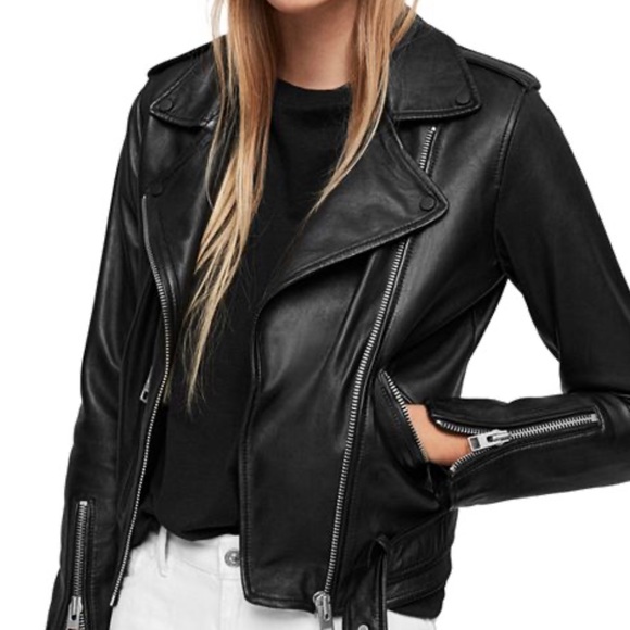 All Saints Jackets & Blazers - All Saints Balfern black leather jacket